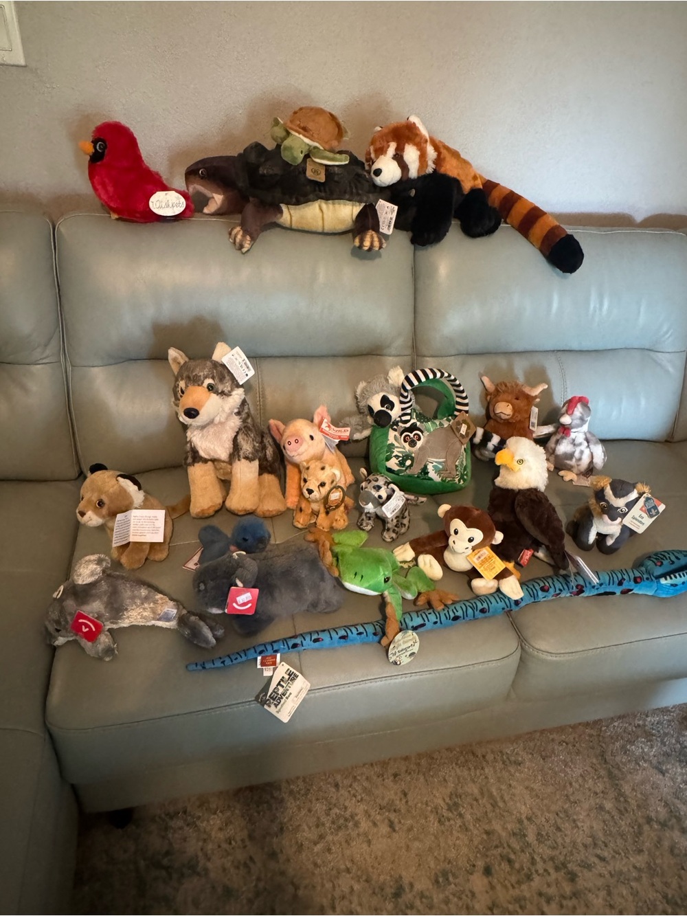 Wildlife Plush Toy Assortment - Brown/Green Plush Friends